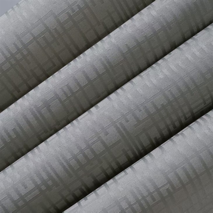 Modern Light Gray Labyrinth Jacquard Curtain Fabrics factory