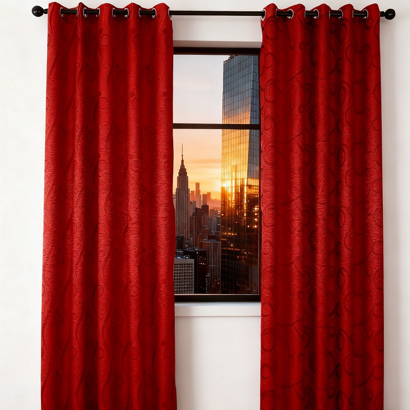 Curtain Jacquard Dearg Cationic