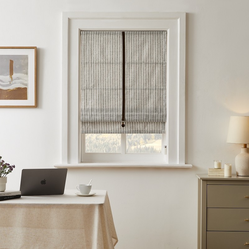 Vertical Striped Linen Roller Blinds Fabrics best